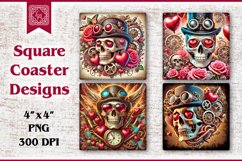 Valentines Coaster Sublimation, PNG Product Image 1