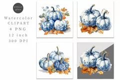 Floral pumpkin clipart, Cute pumpkins clipart, Fall png Product Image 1