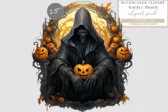 Death clipart, Halloween clipart, Gothic clipart Product Image 1