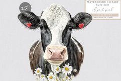 Cow clipart, Love clipart, Valentine&#039;s Day sublimation Product Image 1
