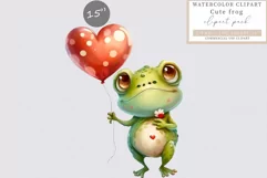 Frog clipart, Love clipart, Valentines Day clipart Product Image 1