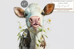 Calf clipart, Funny clipart, Calf sublimation Product Image 1