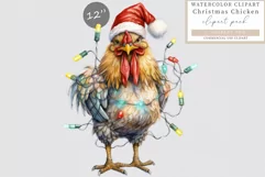 Christmas chicken clipart, Chicken clipart, Tangle up Product Image 1