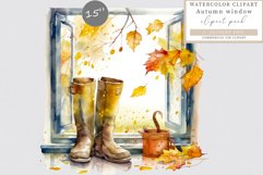 Autumn window clipart, Autumn sublimation, Fall clipart Product Image 1