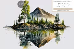 Nature scene clipart, Holiday clipart, Montine Product Image 1