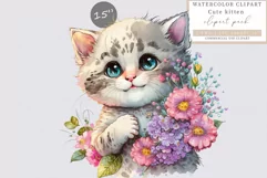 Kitten clipart, Cat clipart, Birthday clipart Product Image 1