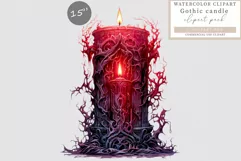 Gothic clipart, Candle clipart, Halloween clipart Product Image 1