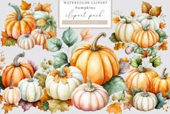 Pumpkins clipart, Fall clipart, Autumn sublimation Product Image 1