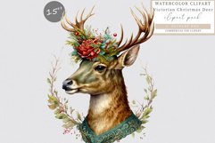 Victorian clipart, Christmas deer clipart, Deer sublimation Product Image 1