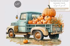 Autumn clipart, Truck sublimation, Thanksgiving Product Image 1