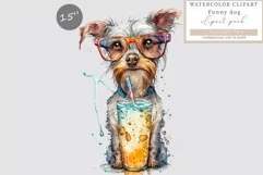 Dog clipart, Funny dog sublimation, Summer clipart Product Image 1