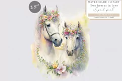 Horse clipart, Love clipart, Valentines Day Product Image 1