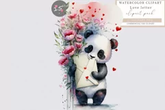 Love clipart, Panda clipart, Valentine's Day clipart Product Image 1