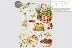 Picnic clipart, Summer clipart, Holiday sublimation Product Image 1