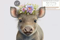 Baby warthog clipart, Safary animal clipart, Product Image 1