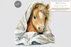 Baby horse clipart, Horse sublimation, Sublimation Product Image 1
