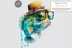 Fish clipart, Funny clipart, Father's day clipart Product Image 1