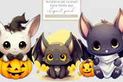 Bat clipart, Autumn clipart, Halloween clipart, Fall clipart Product Image 1