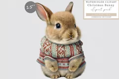Bunny clipart, Christmas bunny clipart, Bunny clipart Product Image 1