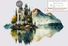 Nature scene clipart, Holiday clipart, Montine clipart Product Image 1