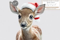 Baby deer clipart, Christmas clipart, Deer sublimation Product Image 1