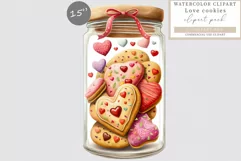 Love cookies clipart, Cookies clipart, Valentines Day Product Image 1