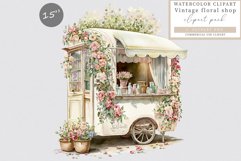 Vintage clipart, Floral shop sublimation, Sublimation Product Image 1