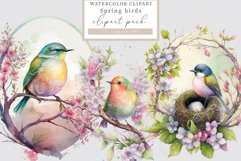 Spring birds clipart, Spring sublimation Product Image 1
