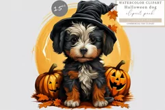 Gog witch clipart, Dog clipart, Halloween clipart, Product Image 1