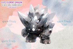 Cute Elemental Dragon Watercolor Sublimation Clipart Set 2 Product Image 2
