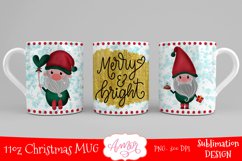Merry &amp; bright mug wrap png | Christmas mug sublimation PNG Product Image 2