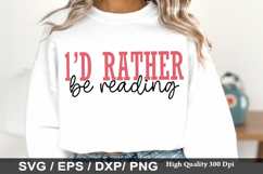 Book Lover SVG Design - I'D Rather Be Reading Product Image 2