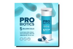 Probiotics Creative Promotional Banner Vector Product Image 1