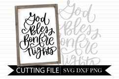God Bless Bonfire Nights - Hand lettered SVG Product Image 1