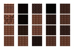 Copper and Black Glitter Pattern Digital Papers - 20 papers Product Image 2