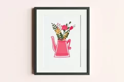 Garden Sublimation, Watering can PNG, Flowers bouquet Sublim Product Image 3