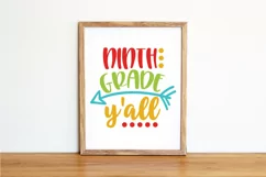 Ninth Grade Y'all SVG Cut File - Back to School SVG DXF EPS Product Image 4