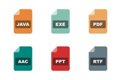 Set Of File Formats Icons Product Image 1