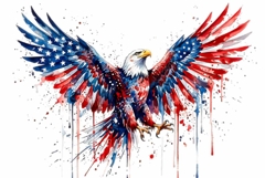 Eagle Clipart 4th of July PNG Product Image 1
