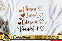 Chosen SVG Christian SVG PNG EPS DXF Blessed SVG Cut Files Product Image 1