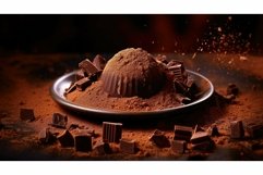 powder dark chocolate isolated Product Image 1