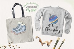 Christmas Fun Watercolor Elements Hand Painted Clipart Product Image 3