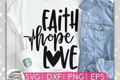 Faith Hope Love SVG DXF PNG EPS Cutting Files Product Image 1