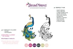 Peacock SVG Cut File | Exotic Bird SVG Product Image 2