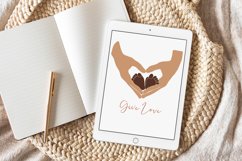 Boho hands clipart, 9 Abstract couple hands Product Image 3