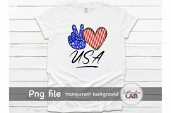Peace Love USA 4th of July Patriotic Sublimation Download Product Image 2