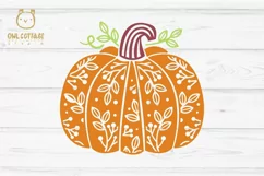 Floral Pumpkin svg, Thanksgiving Floral Decor Product Image 4