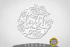 Floral Faith Papercut SVG Product Image 1