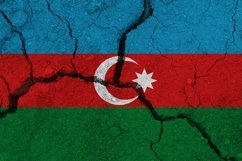Azerbaijan flag on the cracked earth. Product Image 1