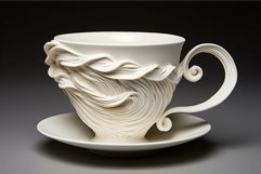 Elegant porcelain cup with ornate design Product Image 1